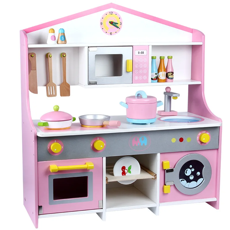 

New children's gift Wooden Toys Japanese kitchen simulation kitchen Children's play house