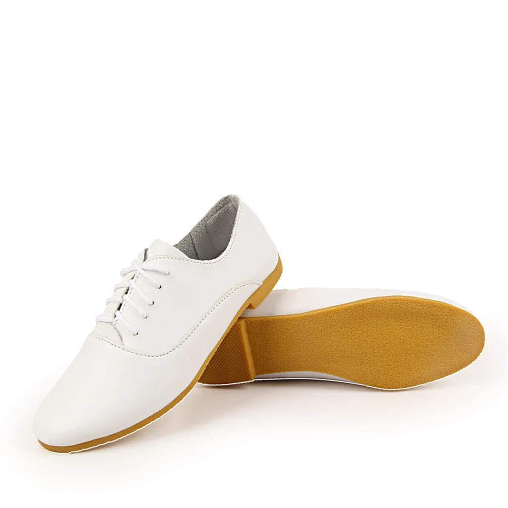 SAGACE Shoes Woman Student PU Leisure Simple Walking Sneakers Small White Casual Round Toe Flat | Обувь