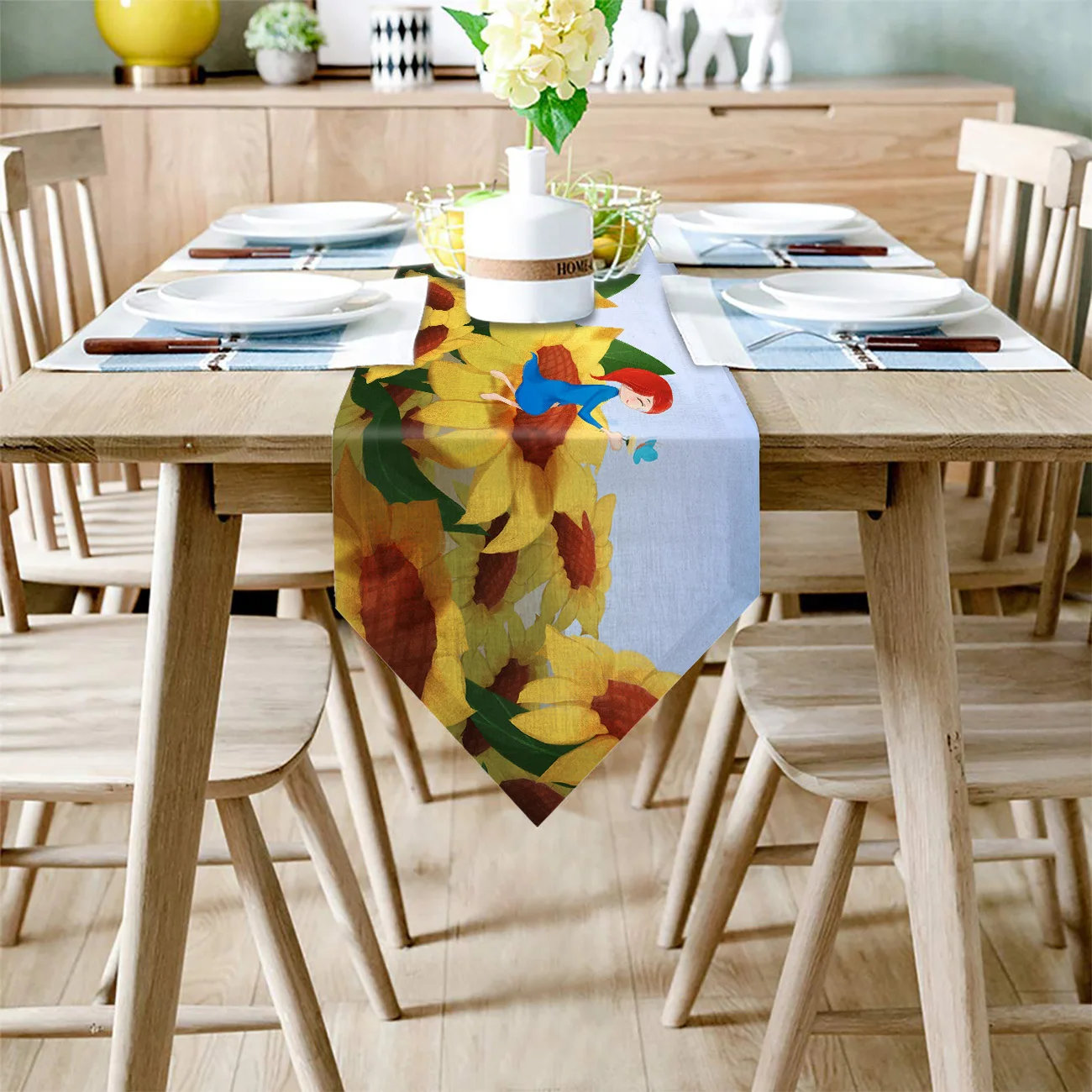 Подсолнух фея детские настольные бегуны для свадьбы праздника вечерние скатерти