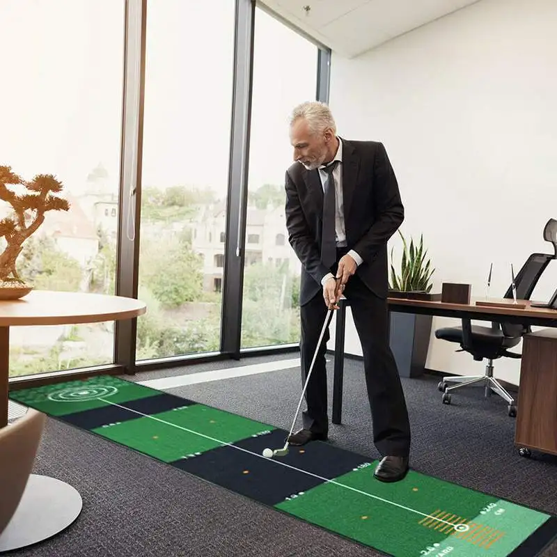 

2 Types Golf Carpet Putting Mat Thick Smooth Practice Putting Rug For Indoor Home Office Golf Practice Grass Mat Golf Training