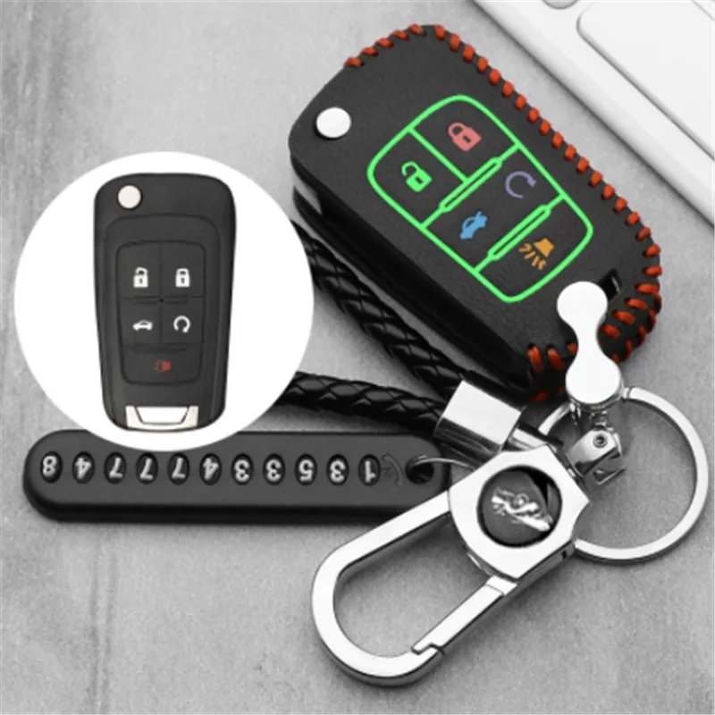 

Leather car key case key cover For Buick Chevrolet Cruze Aveo TRAX Opel Astra Corsa Meriva Zafira Antara Key Cover Chain
