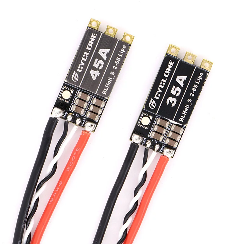 Cyclone 35A/45A BLHeli_S Поддержка D Shot 150/300/600 ESC встроенный светодиодный источник питания 2 6S