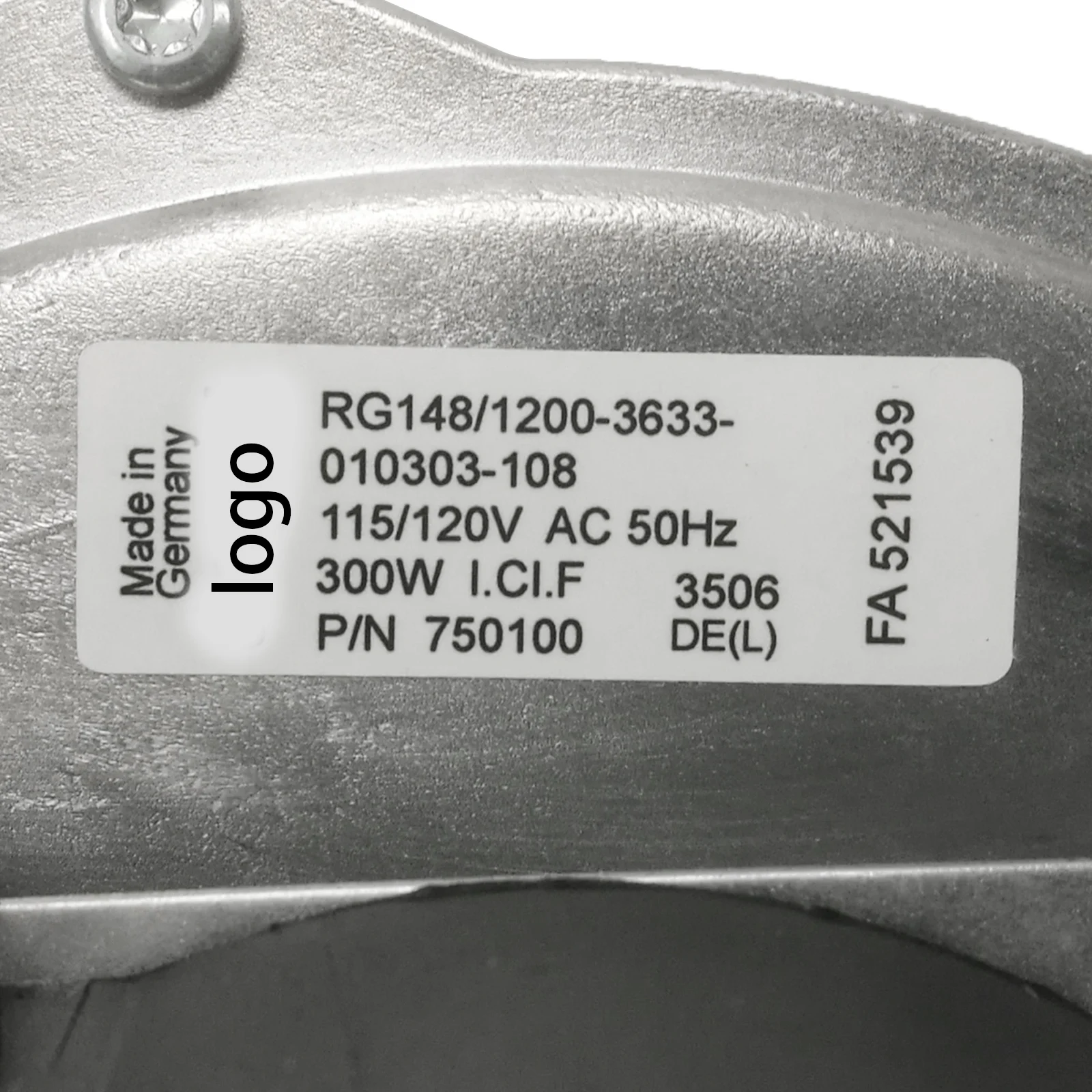 

Cooler For RG148/1200-3633-010303-108 115/120V 300W Gas Blower Cooling Fan