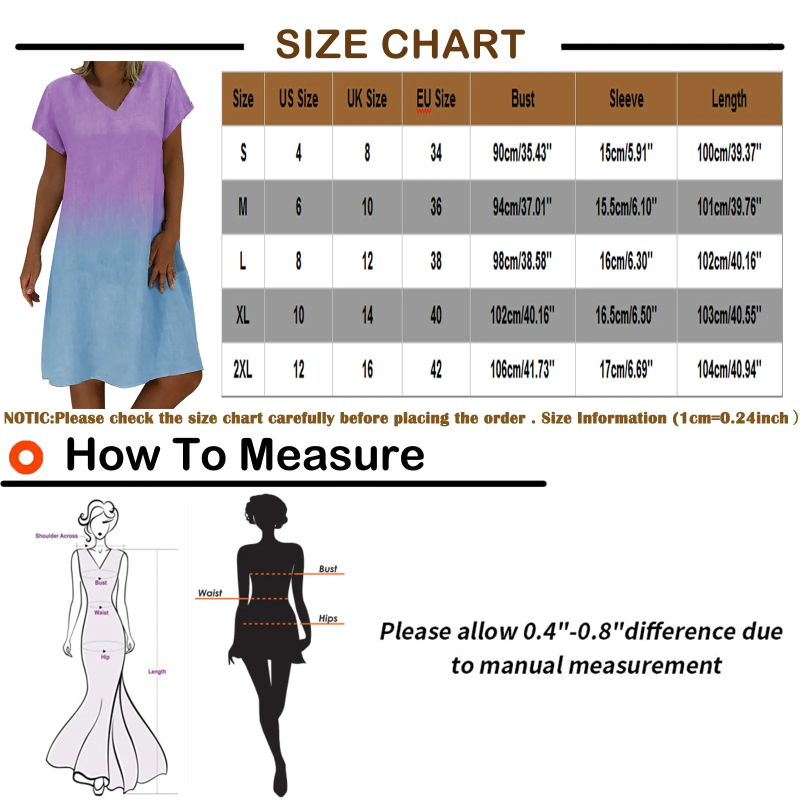 

Big Size Dress Women Summer Dress 2021 Casual Loose V-neck Short Sleeve Gradient Print Dresses Plus Size Women Clothing Dress