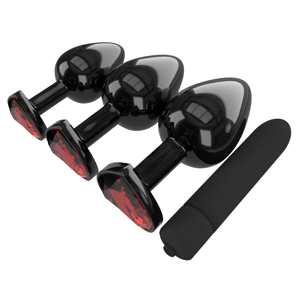 Покрытие из черного металла Анальная пробка база гладкая Анальный шарик пару