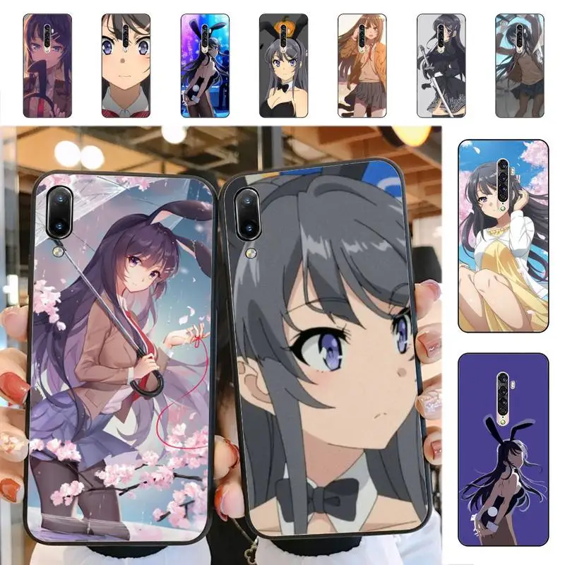 

YNDFCNB Mai Sakurajima anime girl Phone Case for Vivo Y91C Y11 17 19 53 81 31 91 55 V17 11i 9 fot oppo