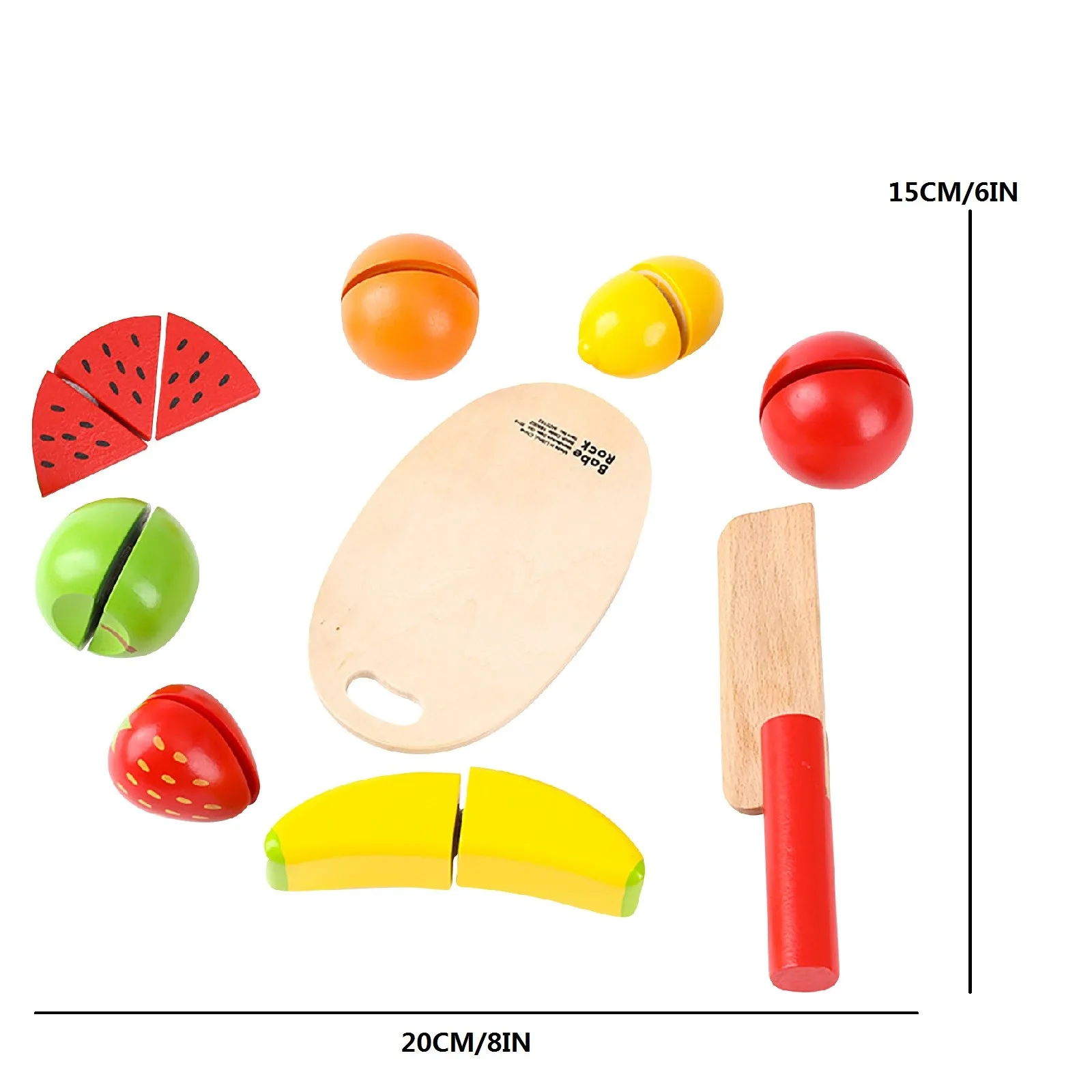 

Wooden simulation wotermelon carrot banana orange kitchen series cut fruits & vegetables children's educational play house toy