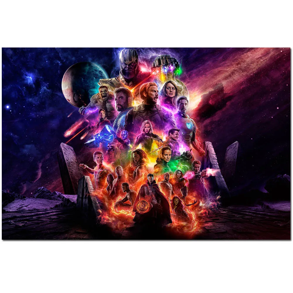 Мстители эндшпиль 4 2019 Горячая новинка фильм Марвел Арт плакат супергерой печать