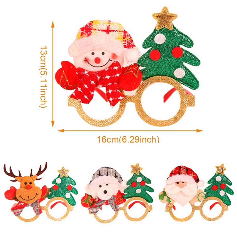 Funny Christmas Glasses Novelty Party Dress Santa Claus Rabbit Hats Eyeglasses Frame Decoration Kids Children Gifts | Игрушки и хобби