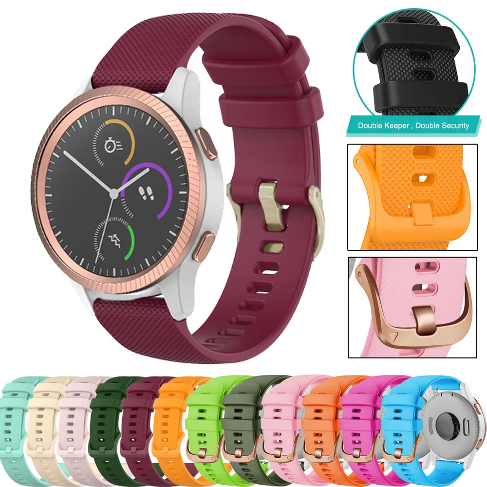 18 мм/20 мм/22 мм ремешок для наручных часов Garmin Вену 2/2S/КВ/Vivoactive 3/4/4S/HR/Forerunner 645