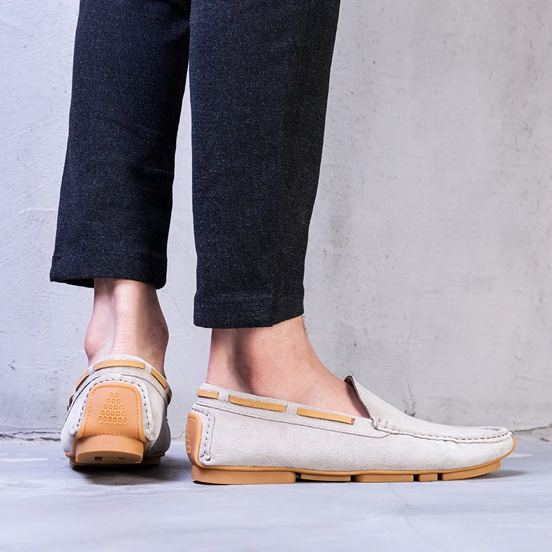 New Outdoor Fashion Men Loafers Moccasins Casual Leather Shoes Men's Slip On Driving For Man comfortable w4 | Обувь