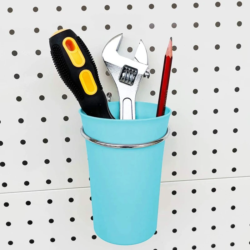 

2 Pcs Pegboard Sccesorries, Stainless Steel Pegboard Hooks, 4 Pcs Ring Style Pegboard Hook, Add to Pegboard in Tool Shed