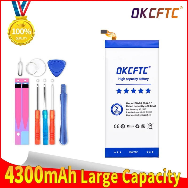 

Original OKCFTC battery for Samsung Galaxy A5(2015 edition) A500 SM-A500F A500F A500K SM-A500FU A5000 A5009 EB-BA500ABE 4300mAh