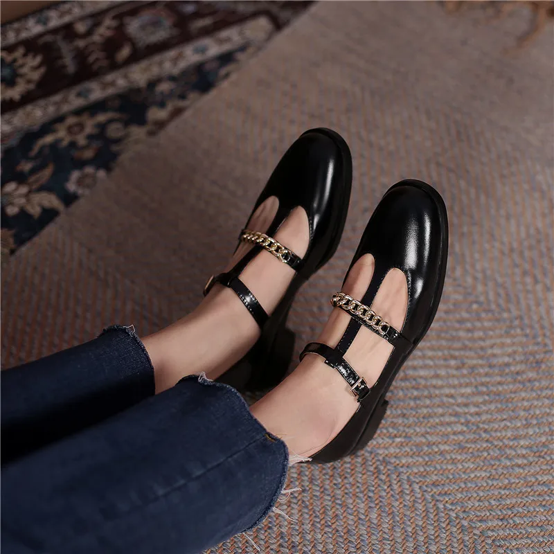 

Smirnova 2021 Plus Size 34-43 Women Pumps Genuine Leather Ladies Single Shoes Spring Autumn 2 Colors Party Casual Shoes
