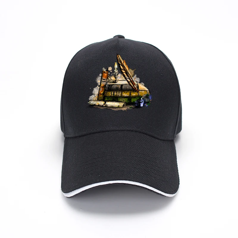 

Aesthetic feather pattern baseball cap fisherman hat sports outdoor sunshade breathable striped elastic cap men and women