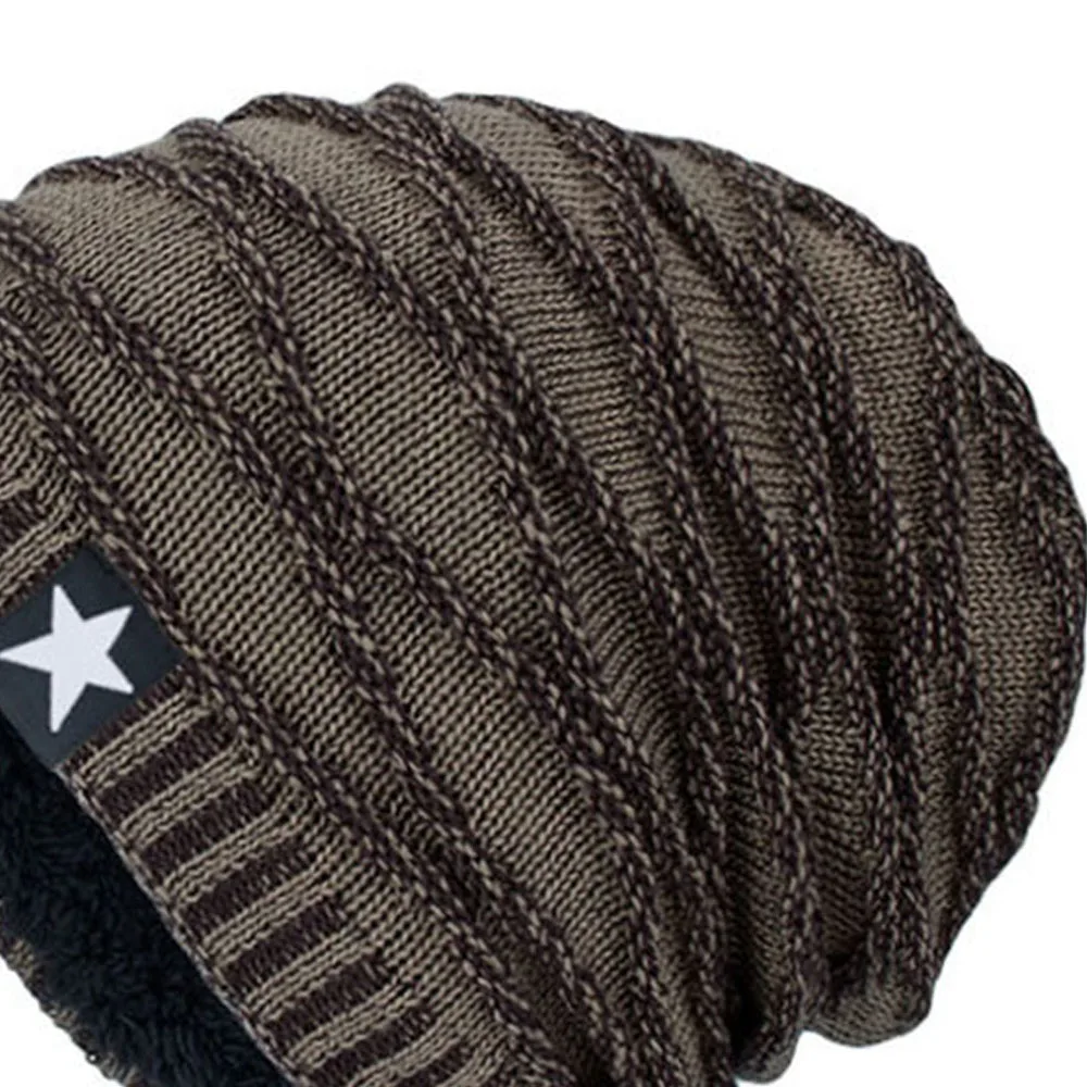 

Fashion Star Logo Striped Hats For Women Winter Ski Slouchy Skullies Beanies Man Casual Outdoor Caps Warm Solid Color Hats XL174