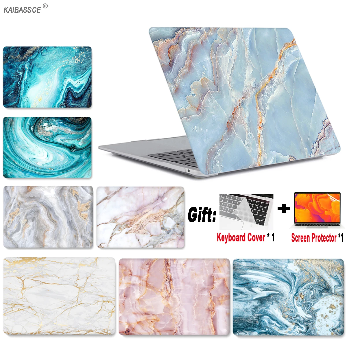

Laptop Case For Macbook Pro 14 A2442 M1 2021 For Macbook Air 13 Case Touch ID A2337 For Macbook Pro16 15 12 11 Marble Hard Shell