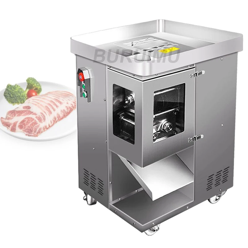 

Meat Slicer Electric Commercial Stainless Steel Slice Cutter Automatic Meat Grinder Sliced Meat Cutting Machine Meat Mincer