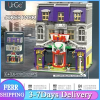 urge ug 10181 moc city street view series joker park model 3329pcs building blocks bricks toys for kids christmas gift