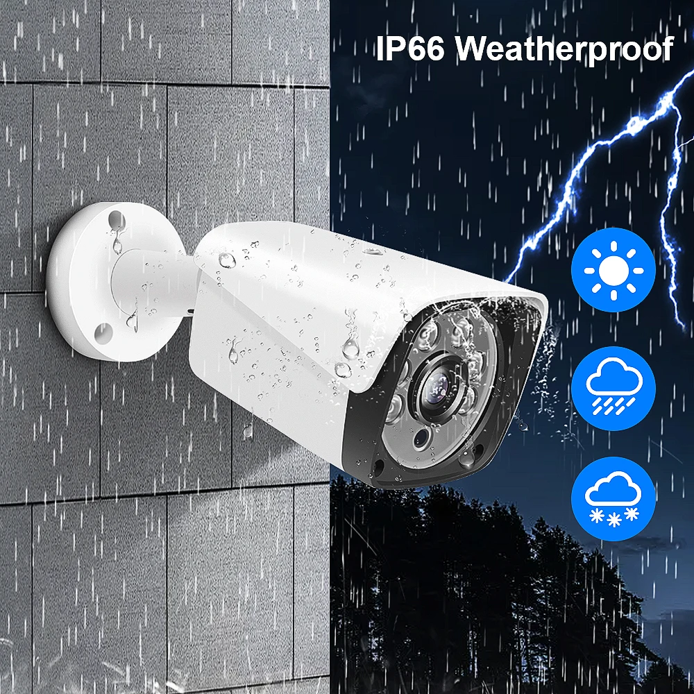 OH.EYES 8CH 5MP POE Video Security System 4K Audio Outdoor IP66 Weatherproof IR Night Vision IP Camera CCTV Surveillance Kit |