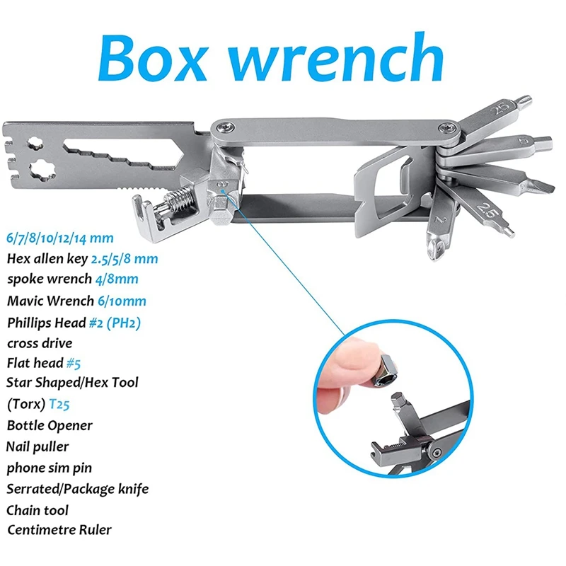 

Bicycle Multitool Kit, Bicycle Chain Breaker, Bicycle Multitool Lightweight, Bicycle Multitool for Cyclist Hikers Camper