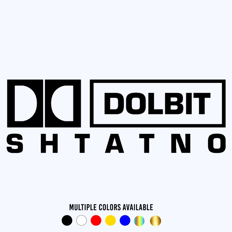 

CK2556# 30*10cm DOLBIT SHTATNO funny car sticker vinyl decal car auto stickers for car bumper window car decorations