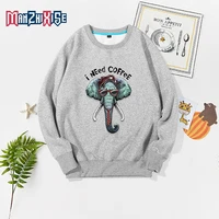2019 hot sale childrens spring autumn cotton boys long sleeve sweatshirt elephant print casual pullover kids tops girls clothing