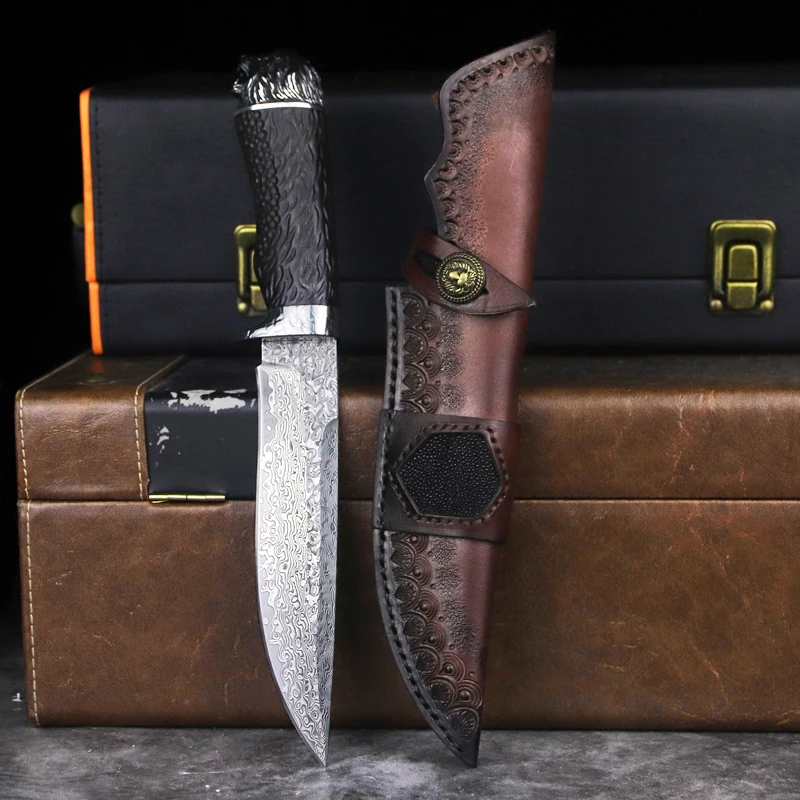 Охотничий нож из дамасской стали | Инструменты
