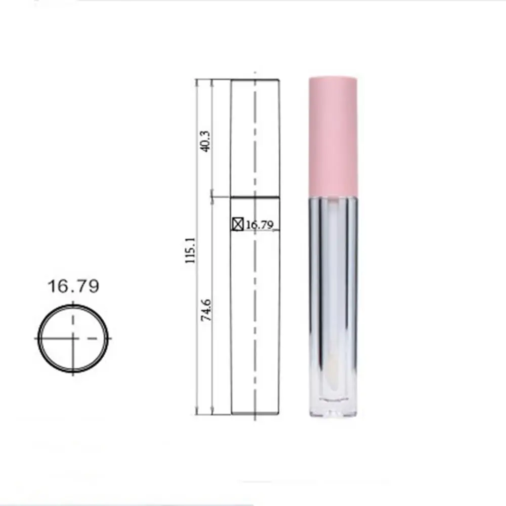 

3.1 ML Round Empty Plastic Lip Gloss Tube Refillable Lip Balm Bottle Reusable Sample Container For Lipstick Cosmetic