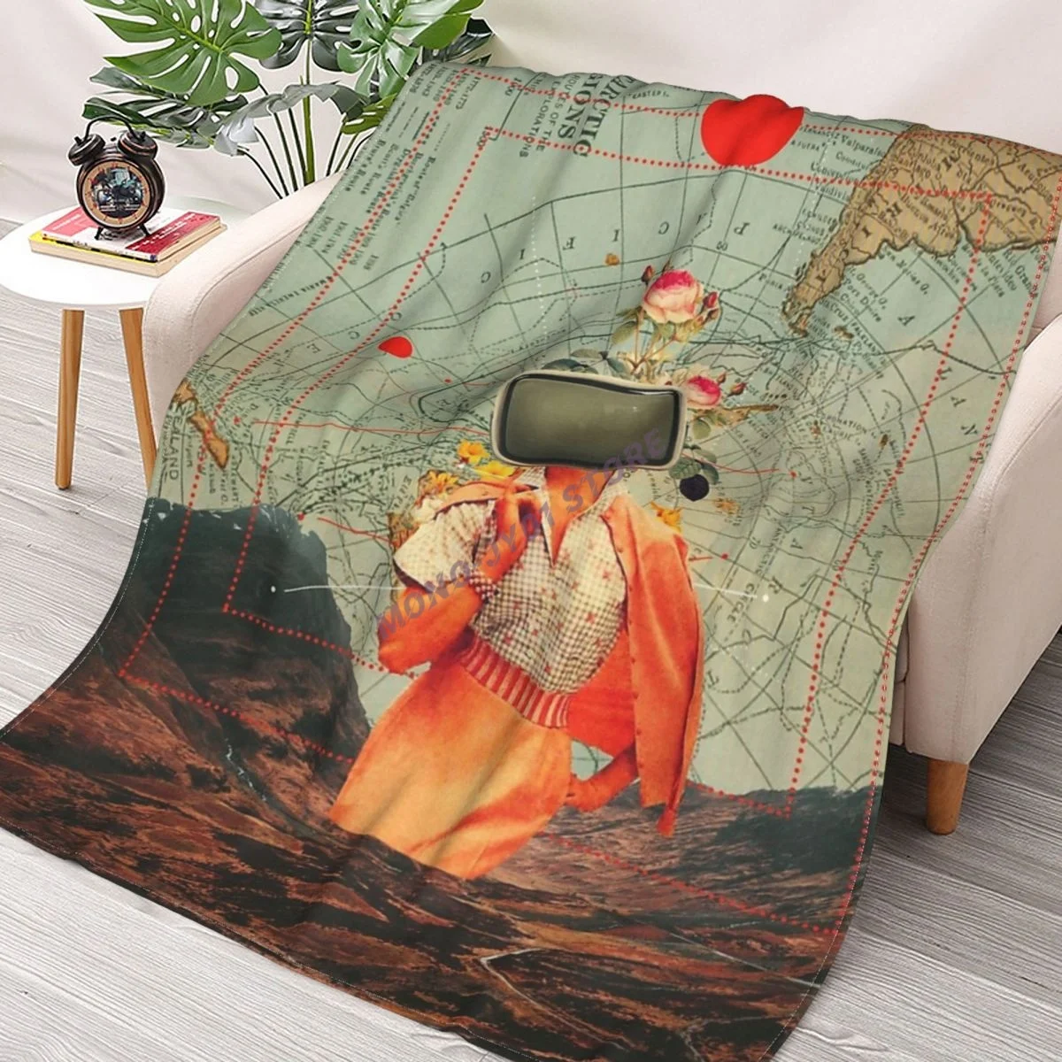 

Antarctic Broadcast Throw Blanket Sherpa Blanket cover Bedding soft Blankets