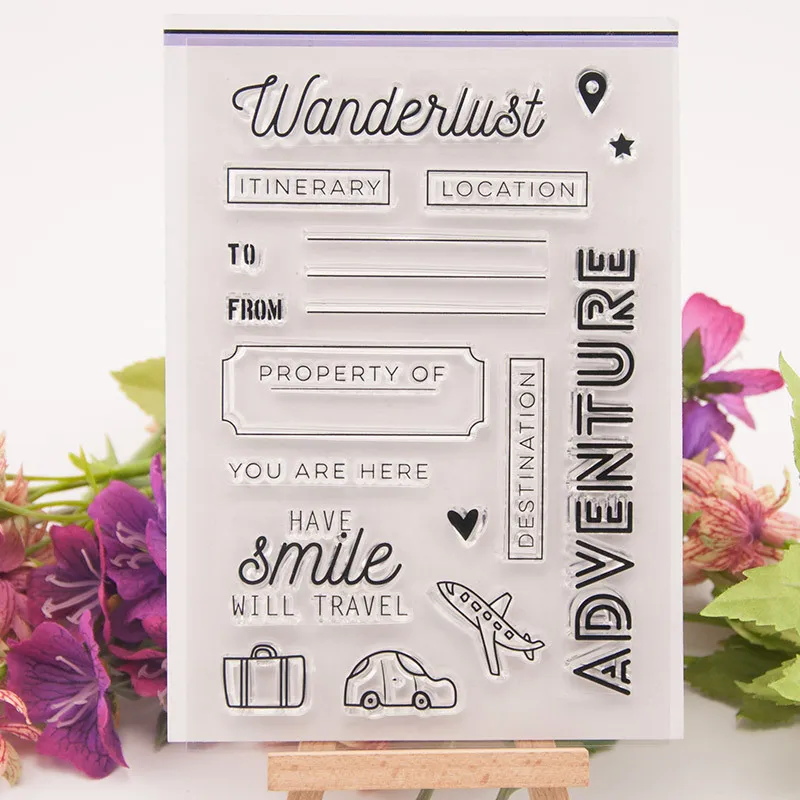 Прозрачные штампы для путешествий тема штамп Прозрачная силиконовая печать