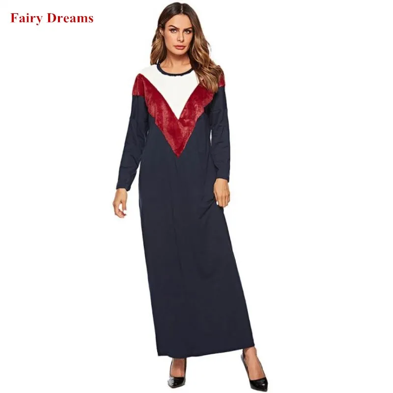 Женское длинное платье в мусульманском стиле Abayas кафтан Бангладеш Малайзия
