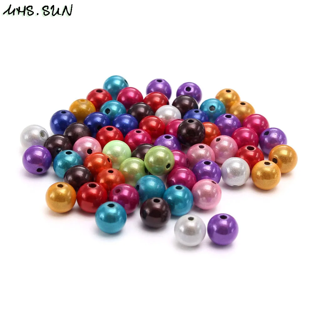 Дешевые оптовые модные акриловые жемчужные бусины смешанных цветов популярные