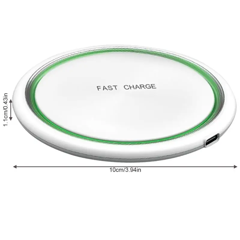 

2021 New Wireless Charger 15W Fast Charging Dock Round Thin Phone Charge Pad Replacement for iPhone 12 Samsung Xiaomi