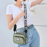 wide shoulder women bags simple and versatile soft pu leather shoulder bags sewing thread small square bag solid handbags
