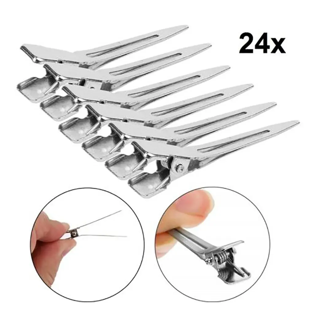

Metal Hairdressing Single-fork Hairpin Curly Styling Hairstyle Duckbill Clip Bangs Duckbill Positioning Clip