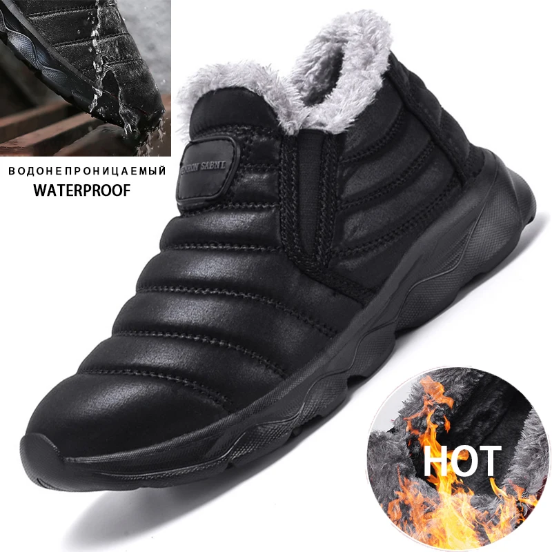

Women Boots Men Winter Warm Outdoor Walking Sneakers Men Flats Women 2021 New Snow Botas Plus 35-46