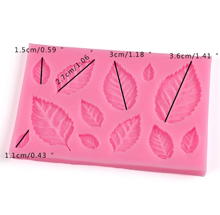 Новые Diy Дерево лист прессформы фольги силиконовые формы торт Декор помадка 3D