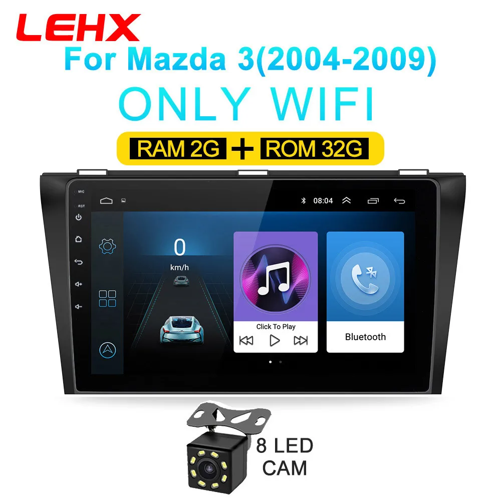 Автомобильный DVD gps android 8,1 автомобильный Радио стерео 2G 32G карта четырехъядерный 2 din Автомобильный мультимедийный плеер для Mazda 3 2004-2013 maxx axel - Цвет: M3-932-CAM