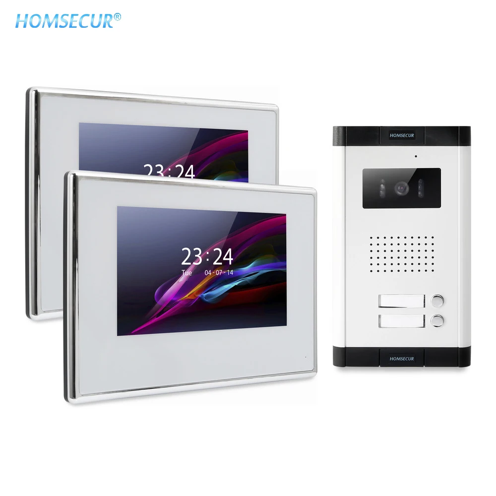 Видеодомофон HOMSECUR 7 дюймов система внутренней связи + Обнаружение движения для