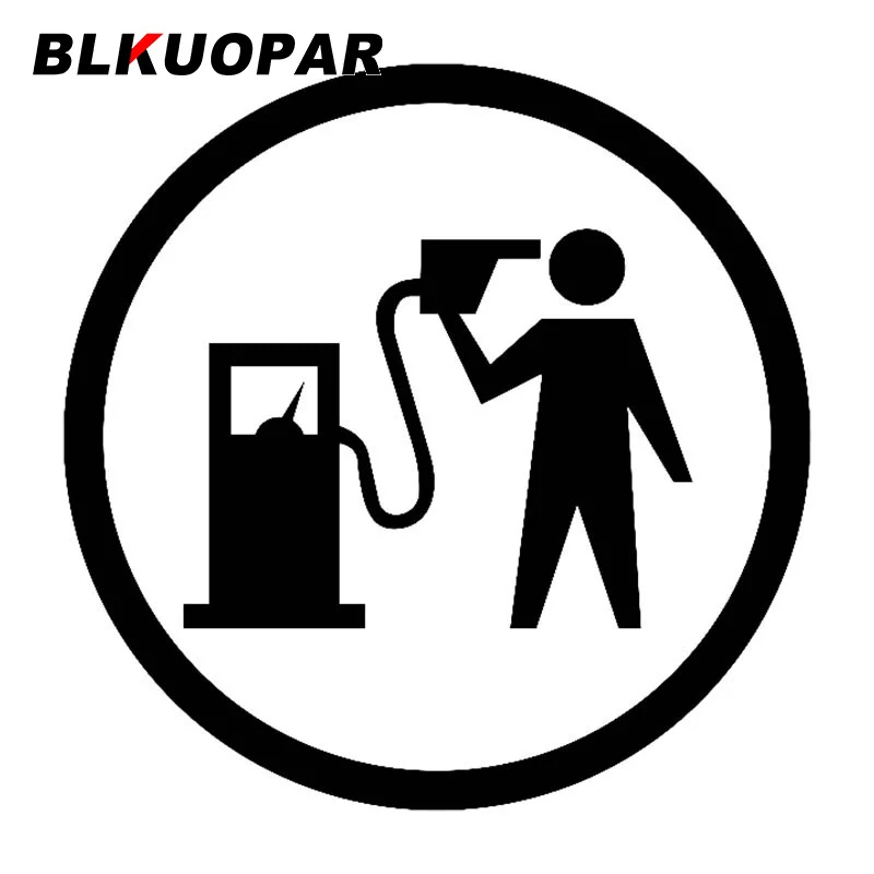 

Забавный бензиновый знак BLKUOPAR, автомобильная наклейка, индивидуальная Водонепроницаемая наклейка, креативное украшение для мотоцикла, бол...