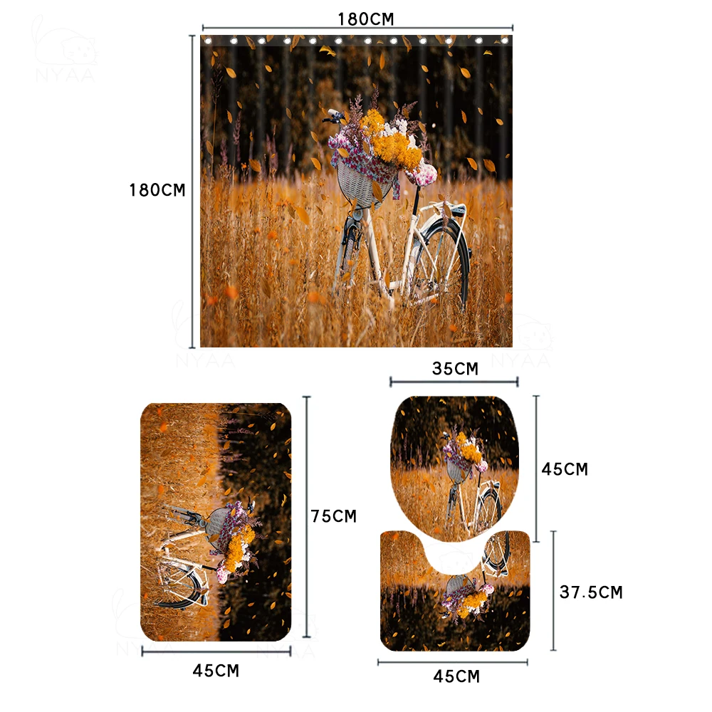 Занавеска для ванной из полиэстера с крючком деревянными досками | Дом и сад