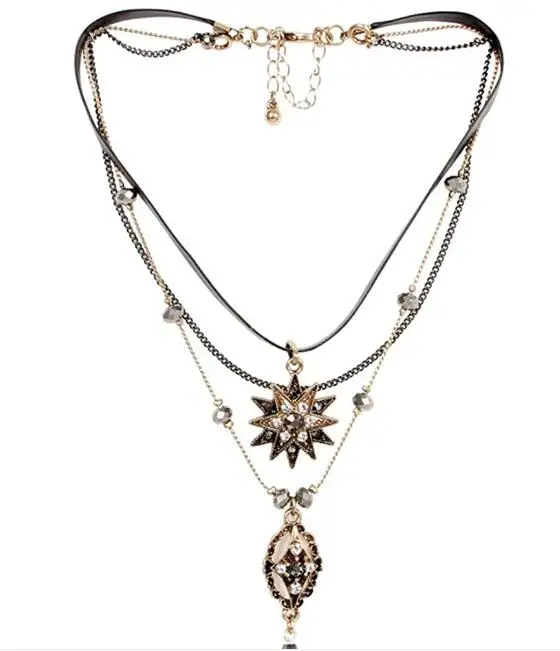 

Dueen Chokers Necklace Beach Choker Retro Dark Baroque Chain Accessories Daily Hallowmas