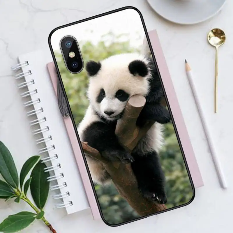 

Cute animal panda Phone Case for iPhone 11 12 mini pro XS MAX 8 7 6 6S Plus X 5S SE 2020 XR Luxury brand shell funda