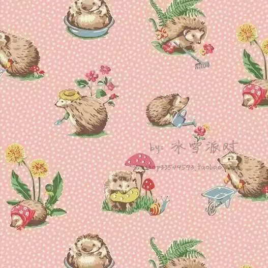 

Ткань хлопковая с принтом «Ежик», 50*100 см