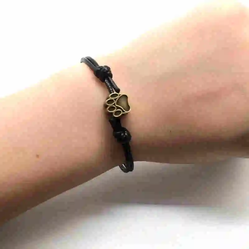 Браслет с принтом лап для домашних животных браслет на веревке собак кошек