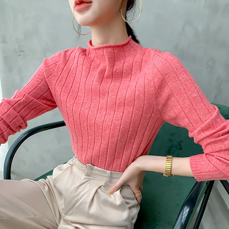 adishree 2020 woman winter 100% Cashmere sweaters and autumn knitted Pullovers High Quality Warm Female thickening Turtleneck