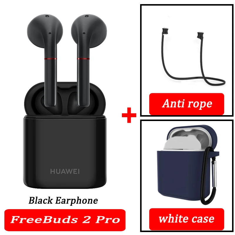 black 2pro blue rope Huawe Freebuds 2 Pro Freebuds 2 беспроводные наушники Беспроводная зарядка Bluetooth 5,0 водостойкий IP54 - Цвет: black 2pro blue rope