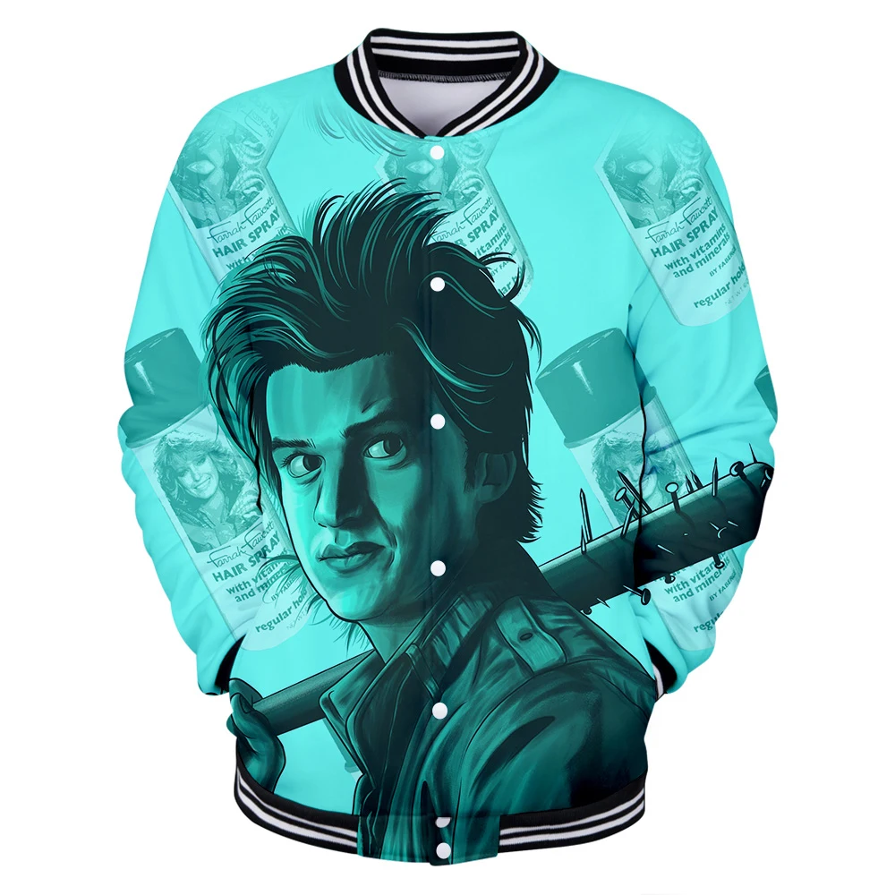 

Бейсбольные куртки с 3D принтом «очень странные дела» для женщин и мужчин, модная куртка с длинным рукавом, лидер продаж, Повседневная Улична...