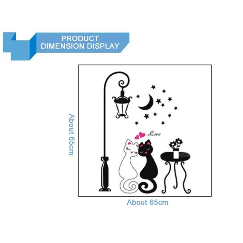 Креативная милая пара мультяшная Наклейка на стену для гостиной спальни сделай сам наклейки домашнего